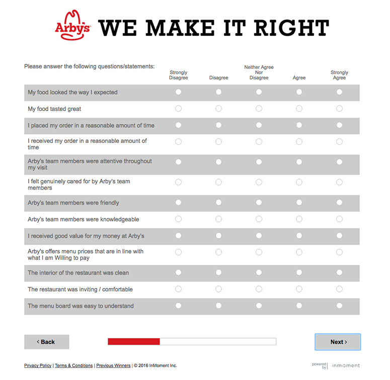 arbys customer survey