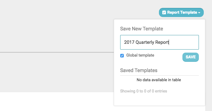 save a report template