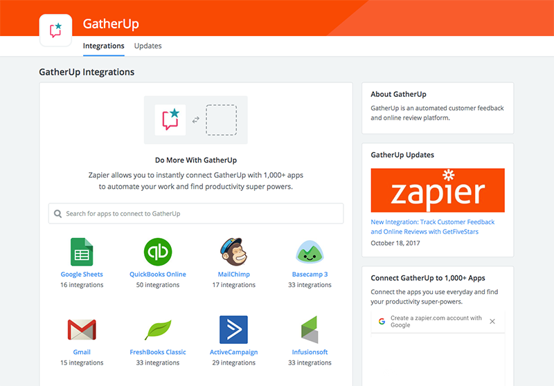 use zapier to automate sending review requests to customers