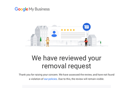 Google review removal
