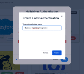 Screenshot of GatherUp Mailchimp Authentication