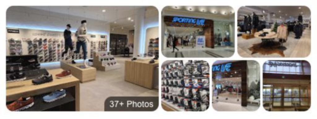 images from a shop's google business profile