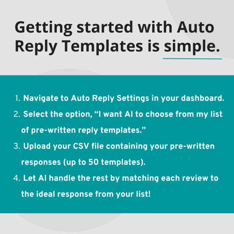 Streamline Review Management with Auto Reply Templates