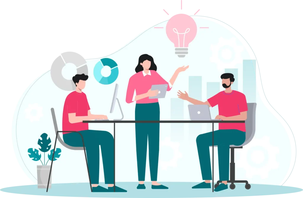 Illustration of GatherUp agency team